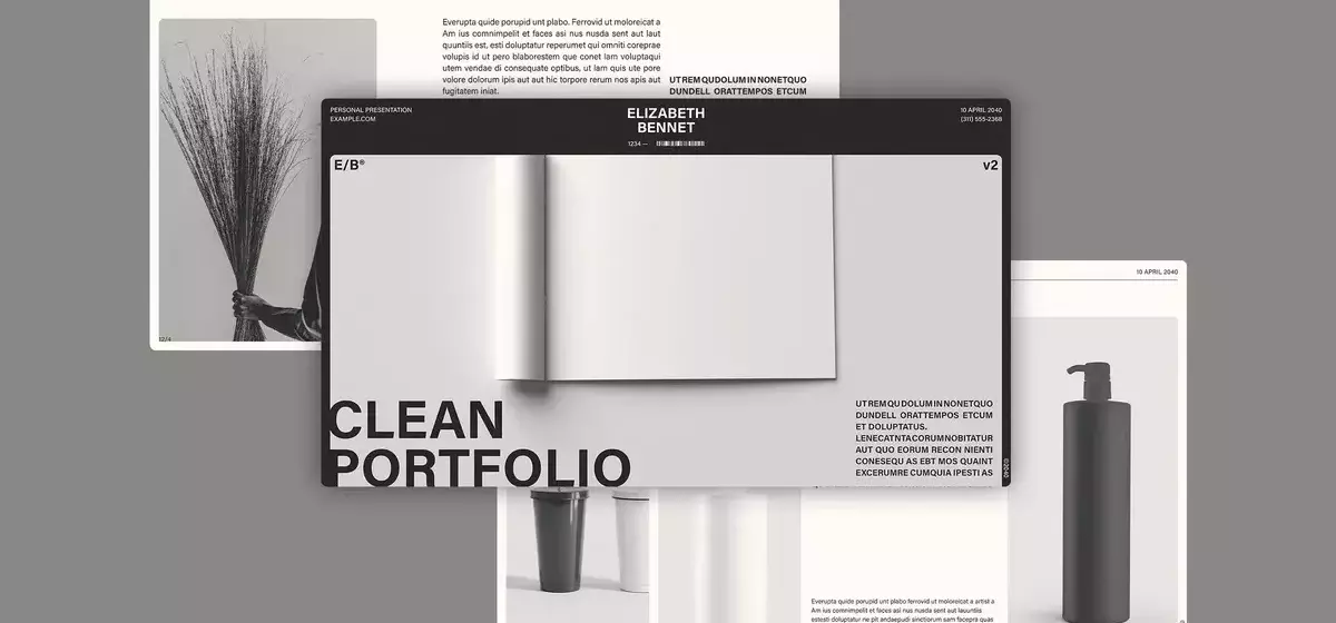 Professionelle Portfolio-Präsentationsvorlage für Adobe InDesign