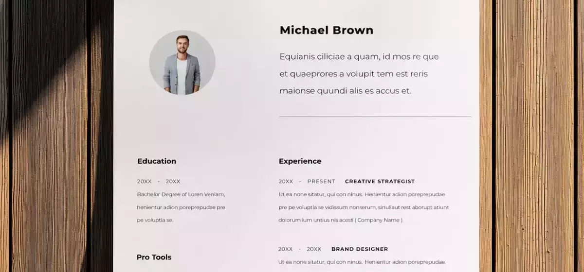 Minimalistisches InDesign-Lebenslauf-Layout: Der Schlüssel zum Erfolg