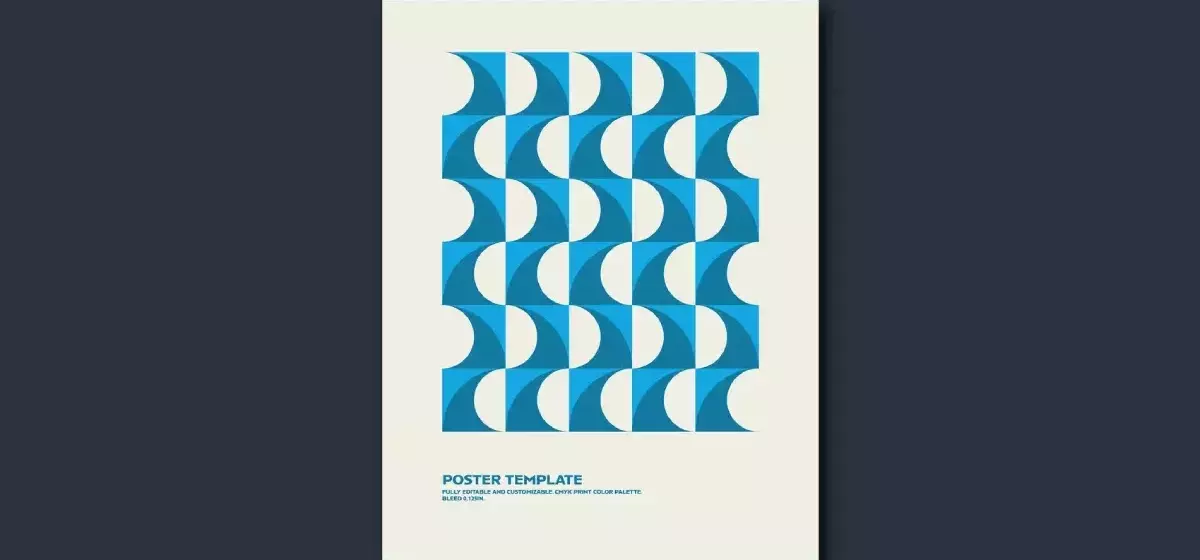 Minimalistisches Sommerplakat: Wellen als Kunst
