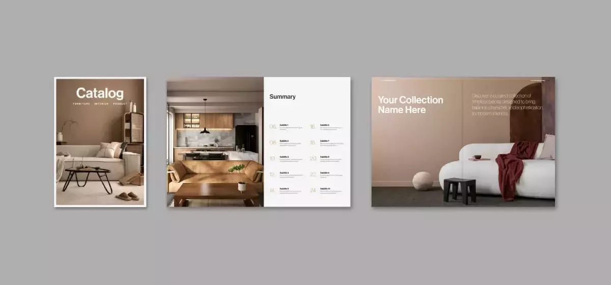 Eine kritische Betrachtung der A4-Katalogvorlage für Möbel- und Innendesign in Adobe InDesign