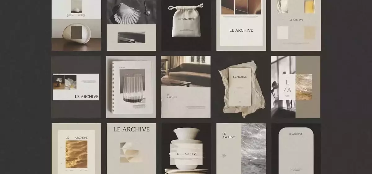 LE ARCHIVE Social Media Template Kollektion: Menschliches Design triumphiert über KI-Einförmigkeit