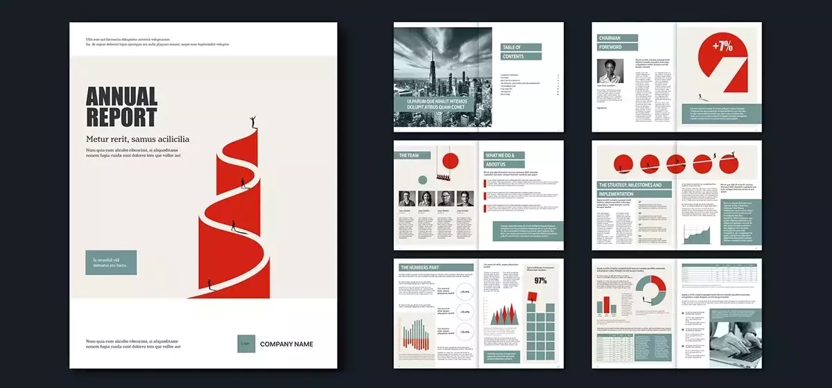 Ein InDesign-Jahresbericht-Template: Minimalismus trifft Funktionalität