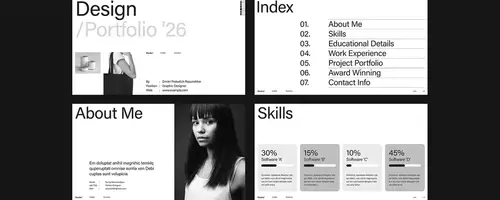 Eine detaillierte Untersuchung einer InDesign-Präsentationsvorlage für Grafikdesigner