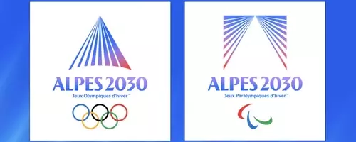 Die neue visuelle Identität der Olympischen und Paralympischen Winterspiele "Alpes 2030" wird enthüllt