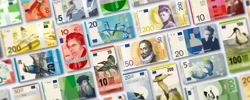 EZB stellt zehn neue Euro-Banknoten-Designs vor