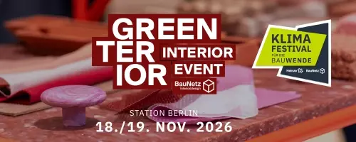 GREENTERIOR 2026: Innenarchitektur im Spannungsfeld der Bauwende