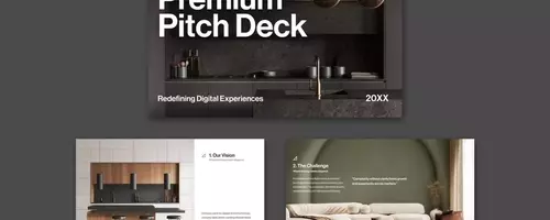 Eine Premium InDesign Pitch Deck Vorlage, die Ihr Studio wie finanziert aussehen lässt