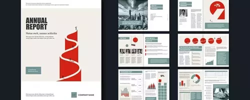 Ein InDesign-Jahresbericht-Template: Minimalismus trifft Funktionalität