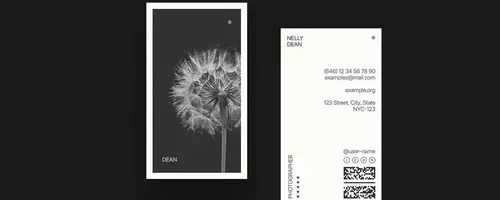 Minimalistische vertikale Visitenkartenvorlage: Ein Design, das auffällt