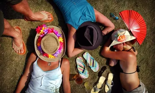 Die ruhige Seite des Festivals: Bilder schlafender Fans