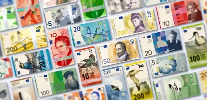 EZB stellt zehn neue Euro-Banknoten-Designs vor