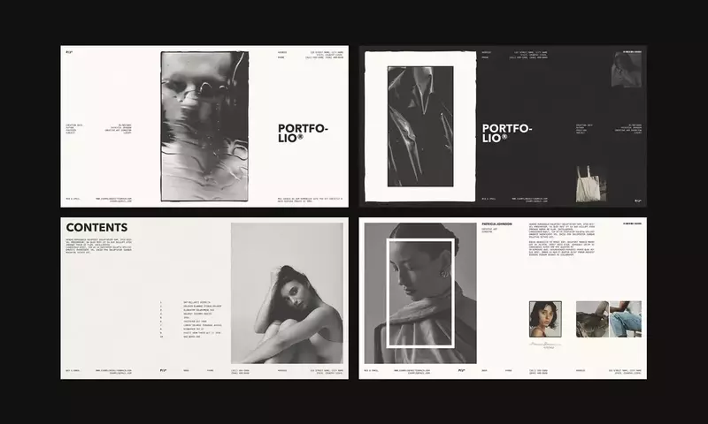 Eine beeindruckende digitale Portfolio-Vorlage für Adobe InDesign